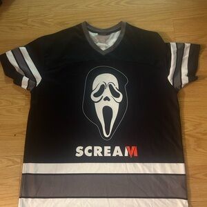 Men's Scream Ghostface Black Graphic
Soccer Jersey #23 Size large